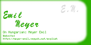 emil meyer business card